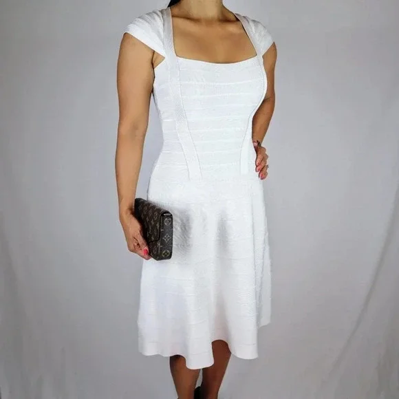Herve Leger White Nahla Bandage Dress $1290 - Picture 12 of 14